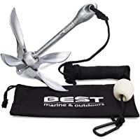 Best Marine Accesorios de Anclaje de Kayak para Pesca de Kayak- Canoa- Moto acuática- Tabla de Paddle Sup y pequeñas…